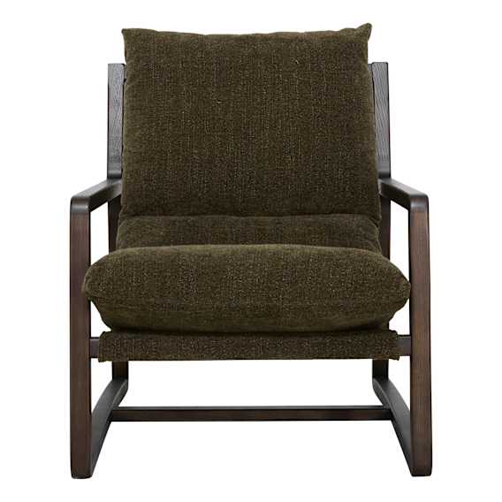 Joanna Occasional Chair in Green / Dark Chocolate