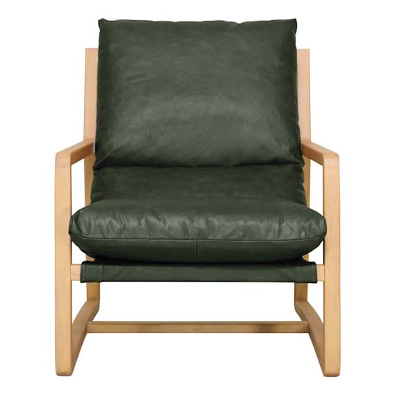 Joanna Occasional Chair in Leather Olive / Natural