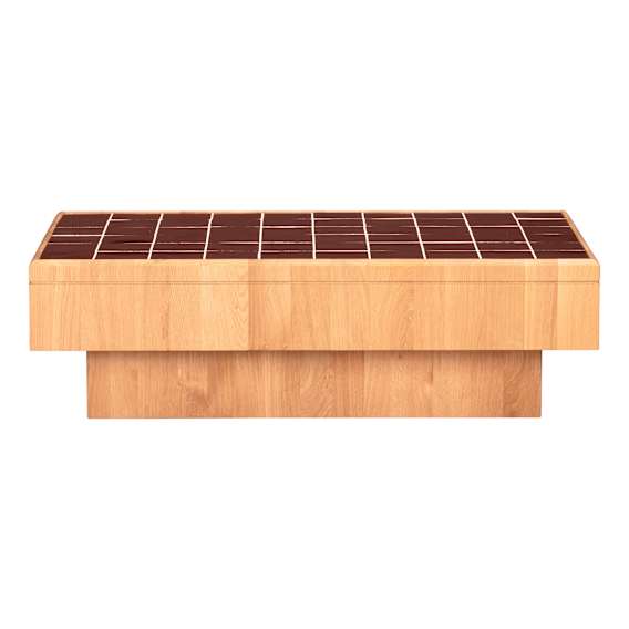 Jolie Coffee Table in Ceramic Chocolate / Oak