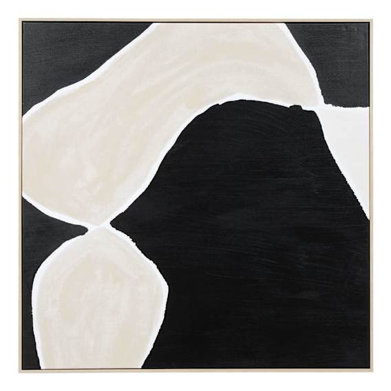 Jude Black 1 Box Framed Canvas in 80 x 80cm