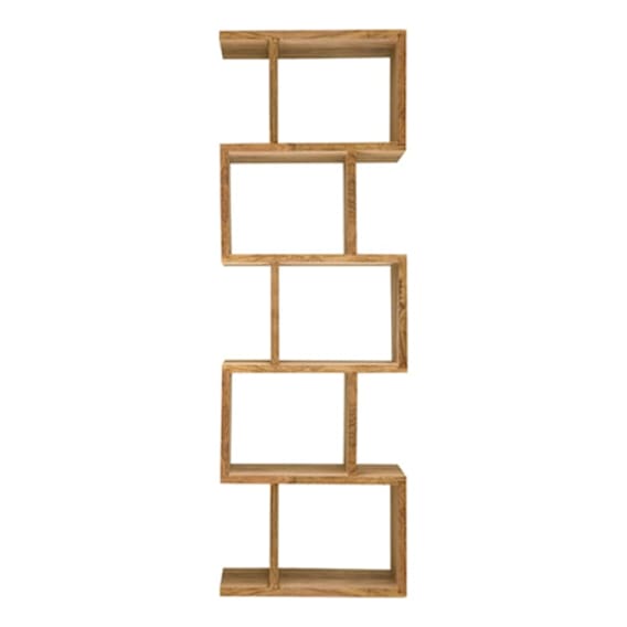 Kote Zig Zag Shelf 60 x 30 x 180cm in Rosewood