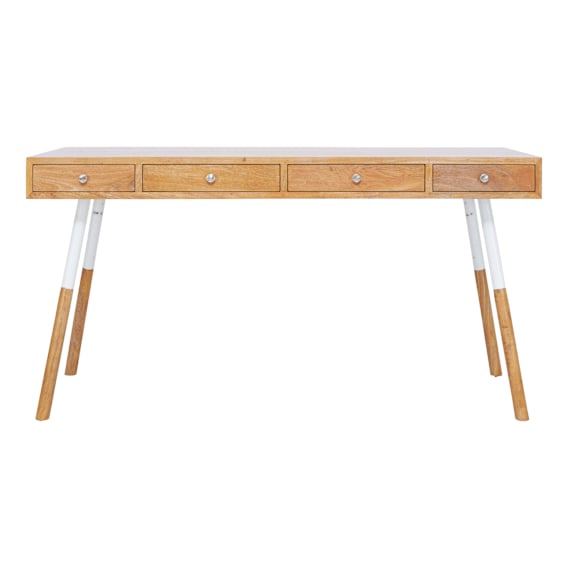 Kortina Desk in Mangwood / White Leg