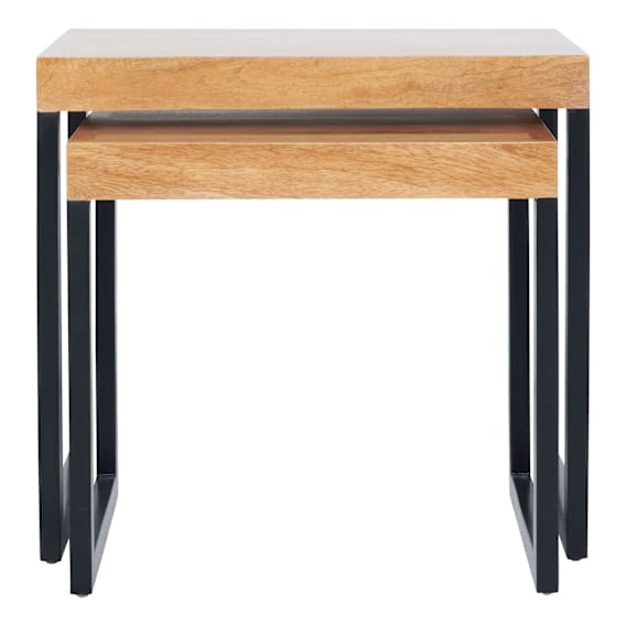 Kortina Nest of Tables in Mangowood / Black Leg