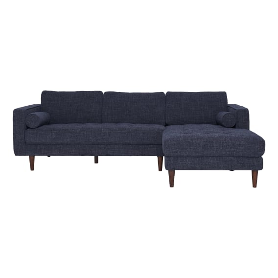 Kobe 3 Seater Sofa + Chaise RHF in Chacha Blue