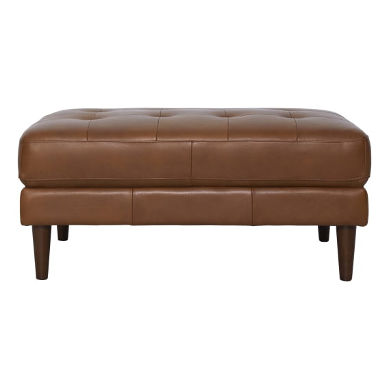 Kobe Ottoman in Missouri Leather Brown