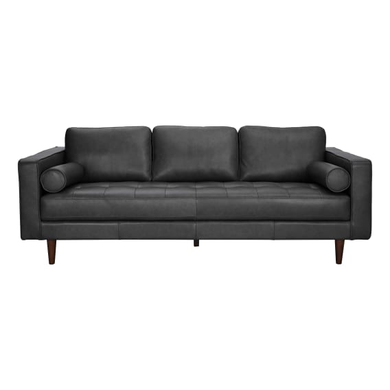 Kobe 3 Seater Sofa in Alpine Leather Black