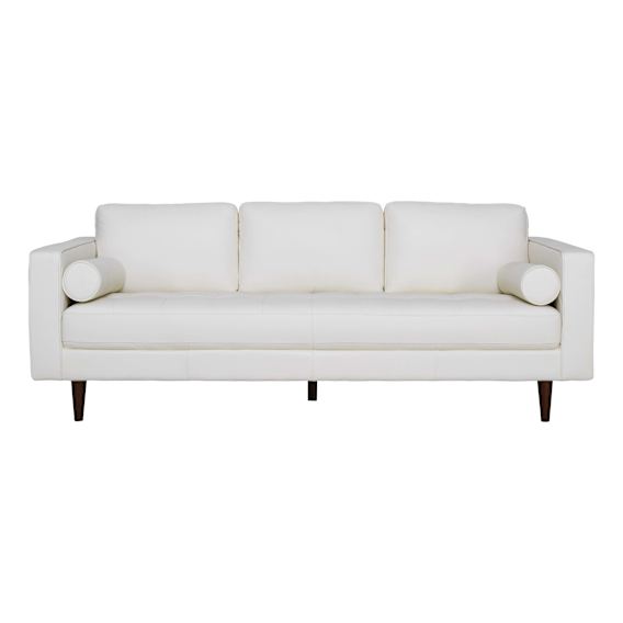 Kobe 3 Seater Sofa in Leather Pure White