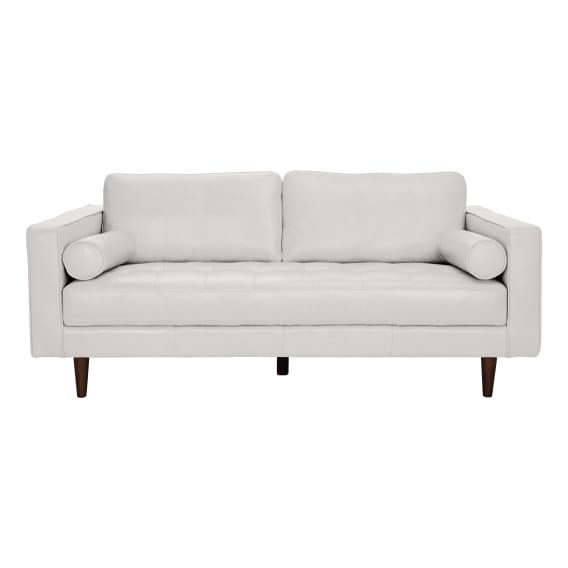 Kobe 2.5 Seater Sofa in Leather Pure White