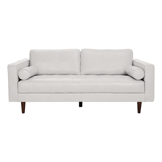 Kobe 2.5 Seater Sofa in Leather Pure White