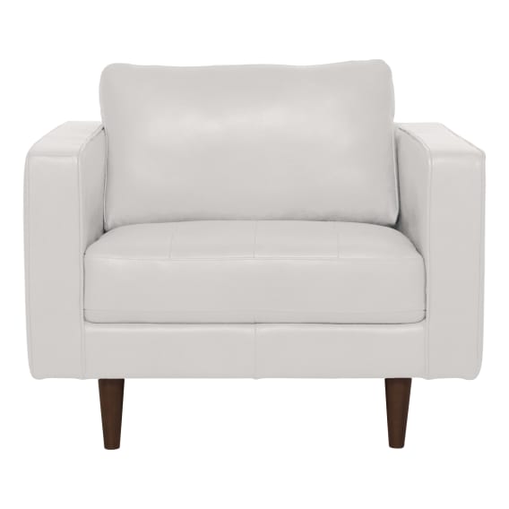 Kobe Armchair in Leather Pure White