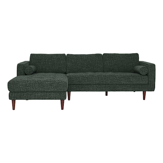 Kobe 3 Seater Sofa + Chaise in Chacha Green