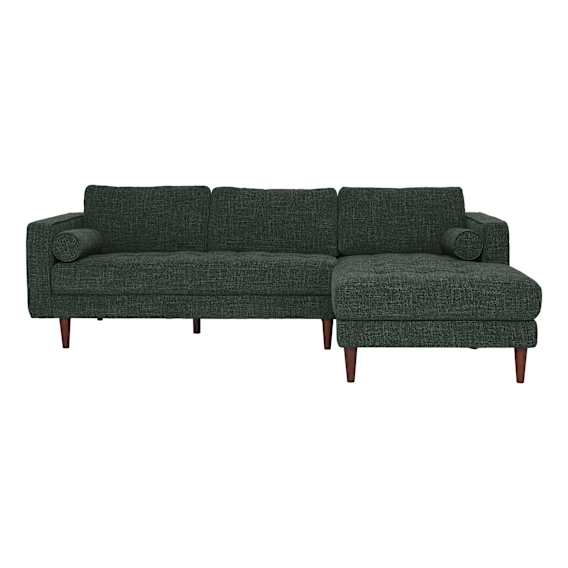 Kobe 3 Seater Sofa + Chaise RHF in Chacha Green