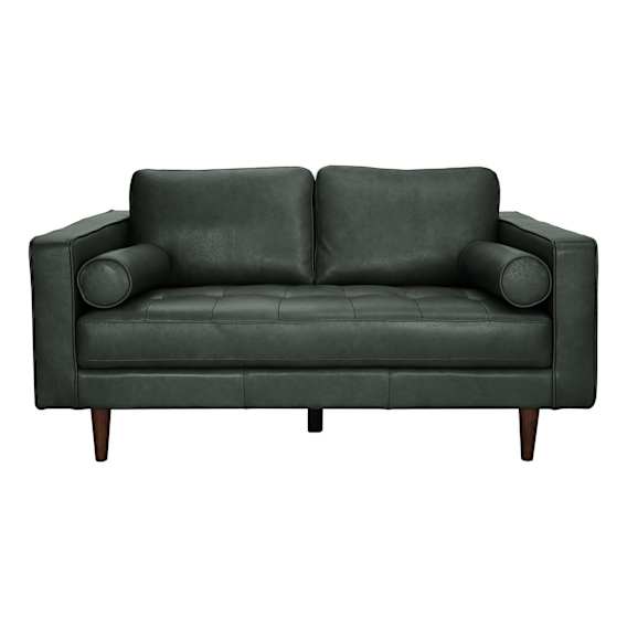 Kobe 2 Seater Sofa in Alpine Leather Dark Green