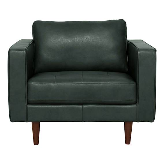 Kobe Armchair in Alpine Leather Dark Green