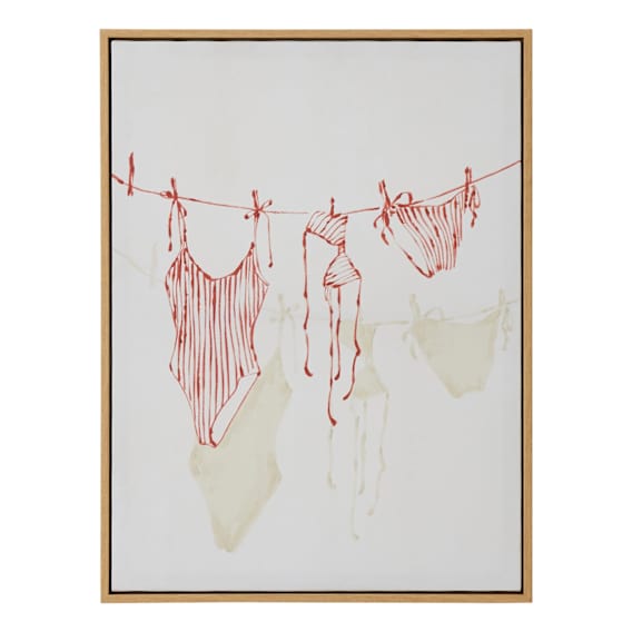 Laundry Box Framed Canvas in 45 x 60cm