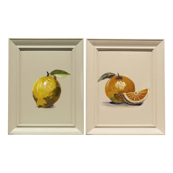 Lemon & Orange Canvas Set of 2 in 30 x 40cm