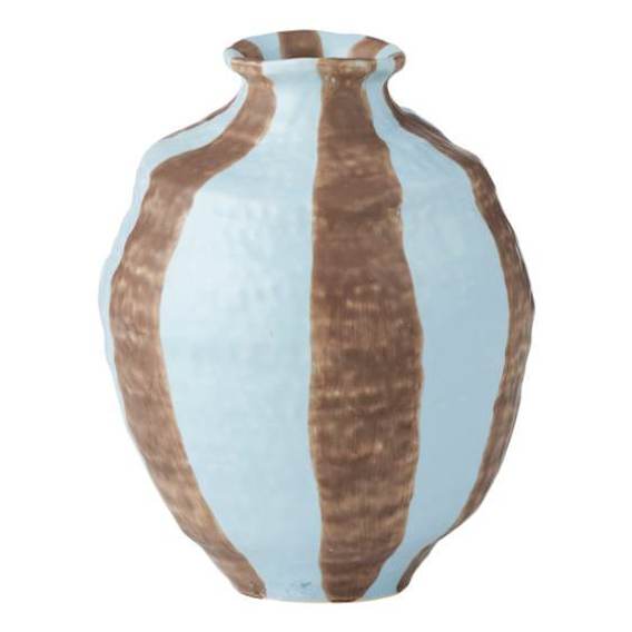 Ligne Vase Small 12x15cm in Sky / Chocolate