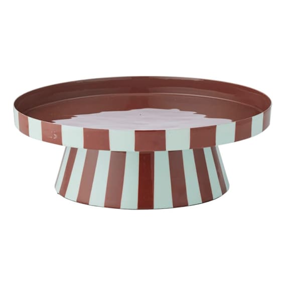 Linear Cake Stand Mint / Russet