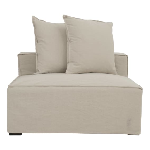 Loft Sofa Armless Extension in Faye Beige