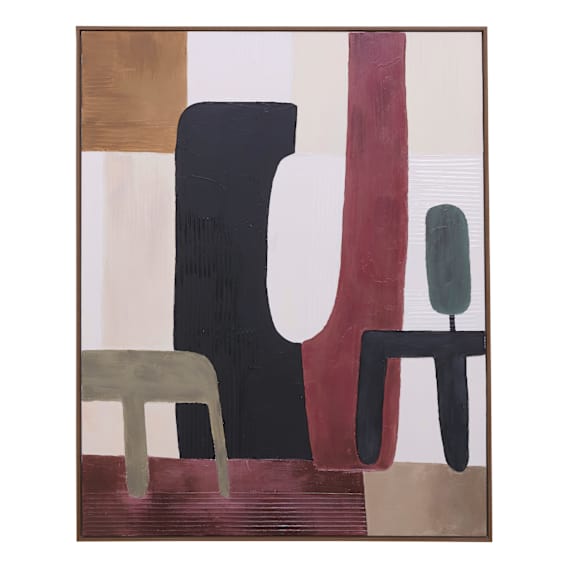 Lounging Design 1 Box Framed Canvas in 82 x 102cm