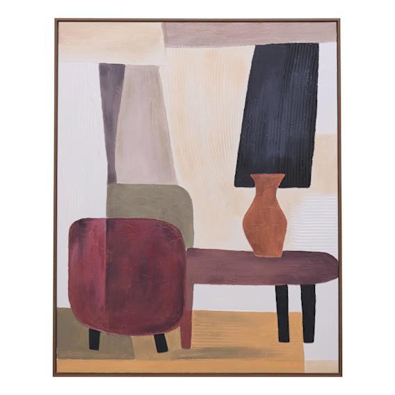 Lounging Design 2 Box Framed Canvas in 82 x 102cm