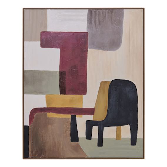 Lounging Design 3 Box Framed Canvas in 82 x 102cm