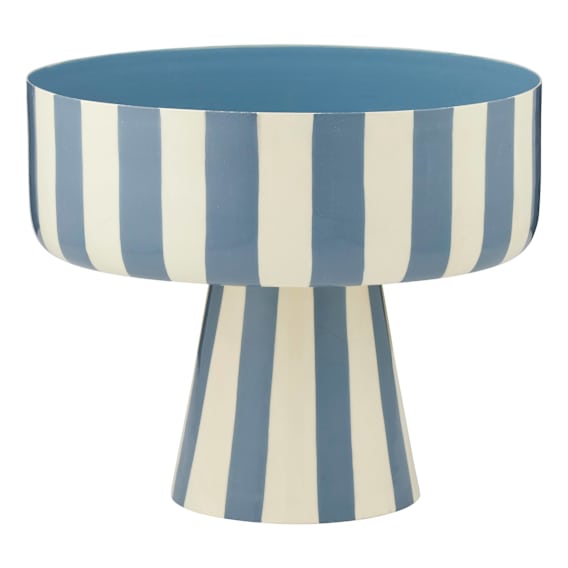 Lonsdale Footed Bowl 30x25cm in Ivory / Blue