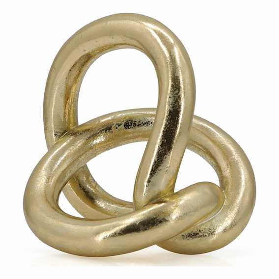 Lustrous Links Sculpture 16x16cm in Gold