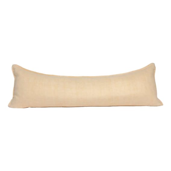 Luca Feather Fill Lumbar Cushion 120x40cm in Soft Butter
