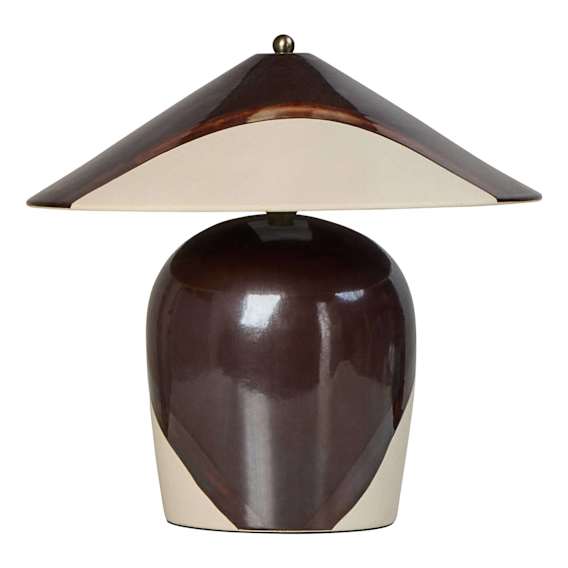 Lyra Table Lamp 33x30cm in Brown / Natural