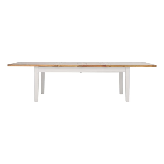 Mango Creek Extension Dining Table 210-310cm in Clear / White