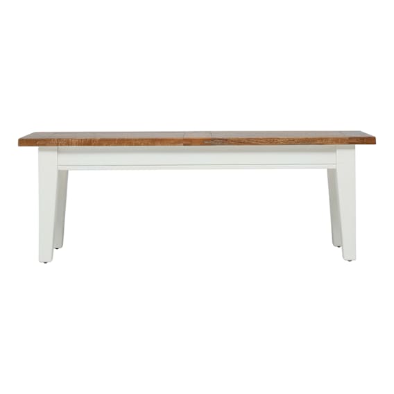Mango Creek Bench 130cm (For 170 Dining Table) in White