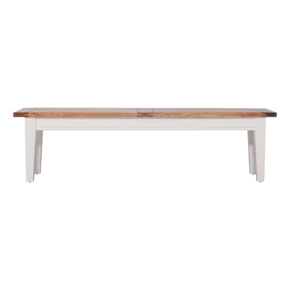 Mango Creek Bench 170cm (For 210 Dining Table) in White / Clear
