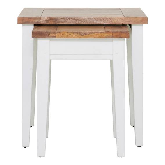Mango Creek Nest of Tables in White / Clear