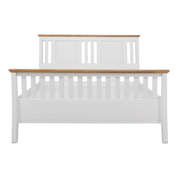 Mango Creek King Bed Frame in Clear Lacquer / White