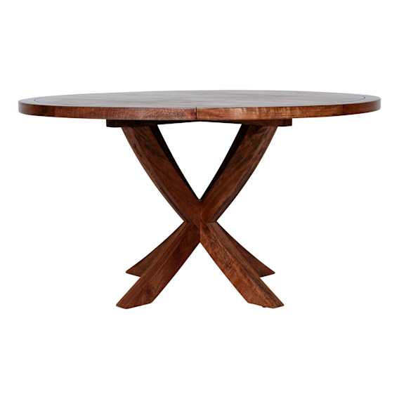 Mango Creek Round Dining Table 140cm in Rustic Chocolate