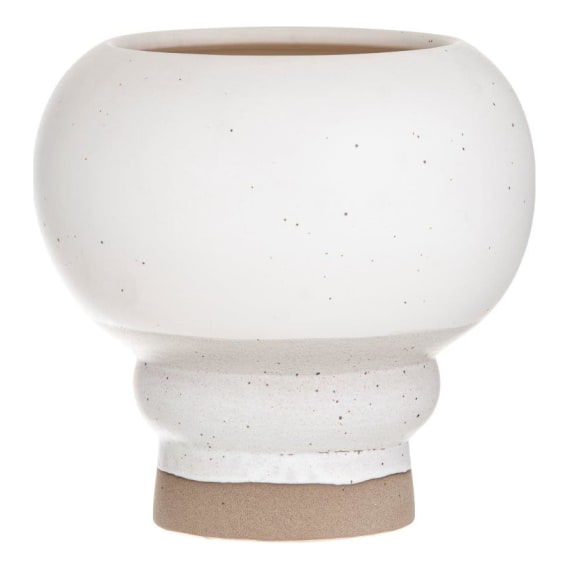 Mali Vase 17x25cm in White Speckle/Sandy Grey