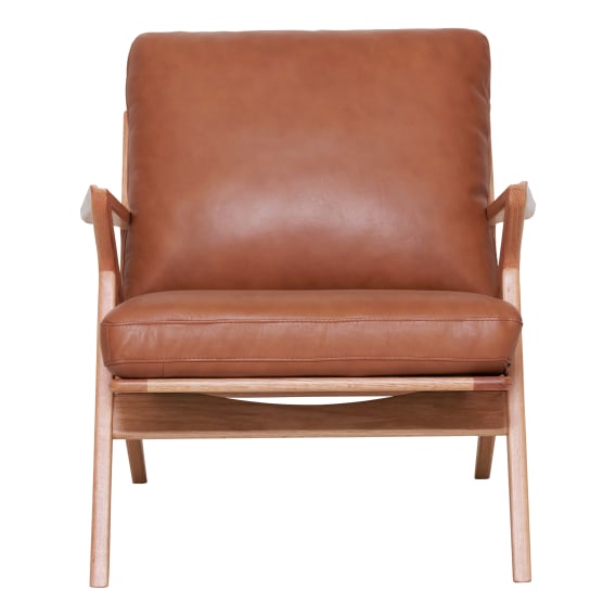 Mali Occasional Chair in Jersey Camel / Clear