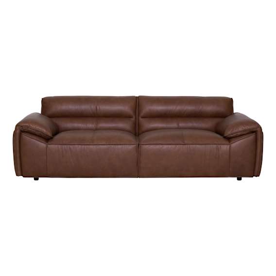 Marco 3 Seater Sofa in Jersey Leather Chocolate