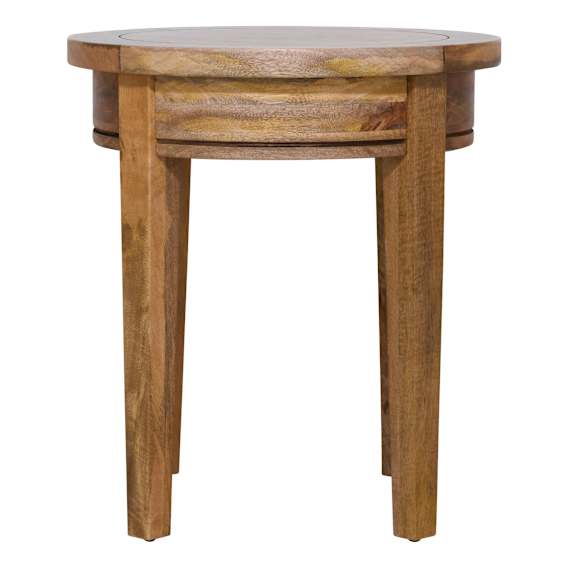 Mango Creek Round Side Table 50cm in Clear