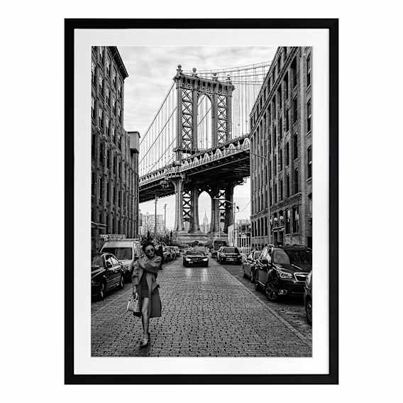 Manhattan Bridge Framed Print in 84 x 105cm