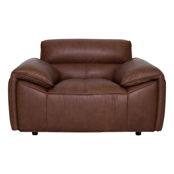 Marco Armchair in Jersey Leather Chocolate