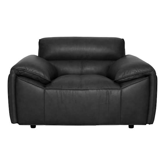 Marco Armchair in Jersey Leather Black