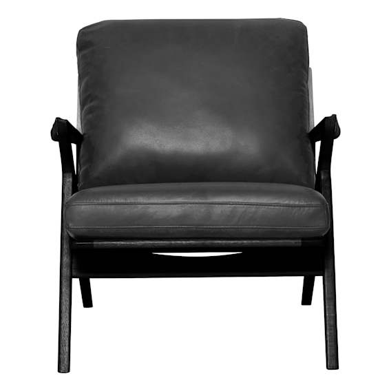 Mali Occasional Chair in Alpine Leather Black / Black