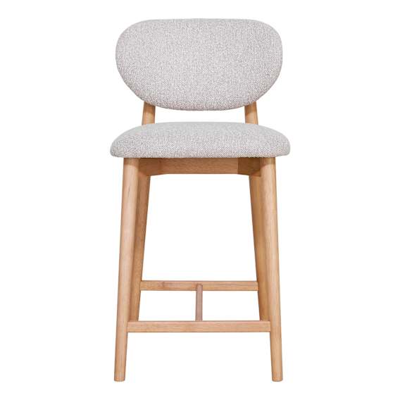 Malfa Bar Chair in Cobble Linen / Clear