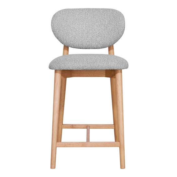 Malfa Bar Chair in Cobble Grey / Clear
