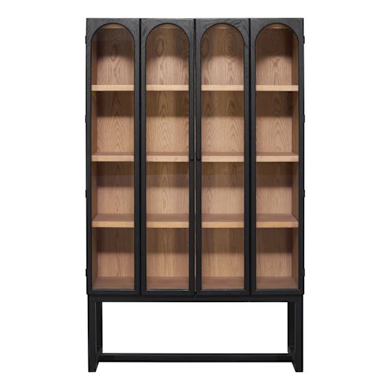 Maxwell Display Unit in Black and Clear Oak