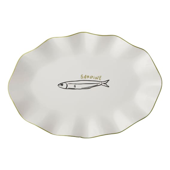 Mangiare Sardine Platter 42x5cm in Green