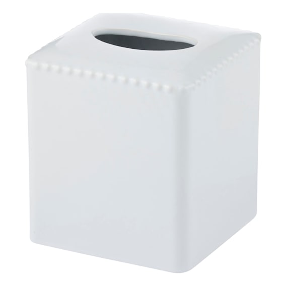 Maeve Tissue Box Cover 14x15.5cm in White