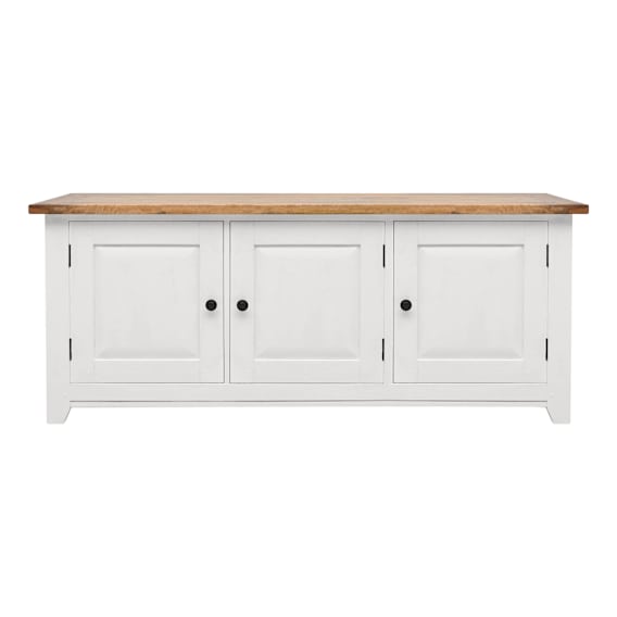 Mango Creek Entertainment Unit 3 Doors 160cm in Clear / White
